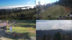 Sdružený snímek okolí chaty Myslivna