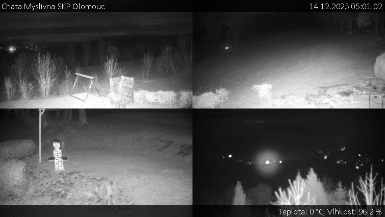 Chata Myslivna SKP Olomouc - Sdružený snímek okolí chaty Myslivna - 14.12.2025 v 05:01