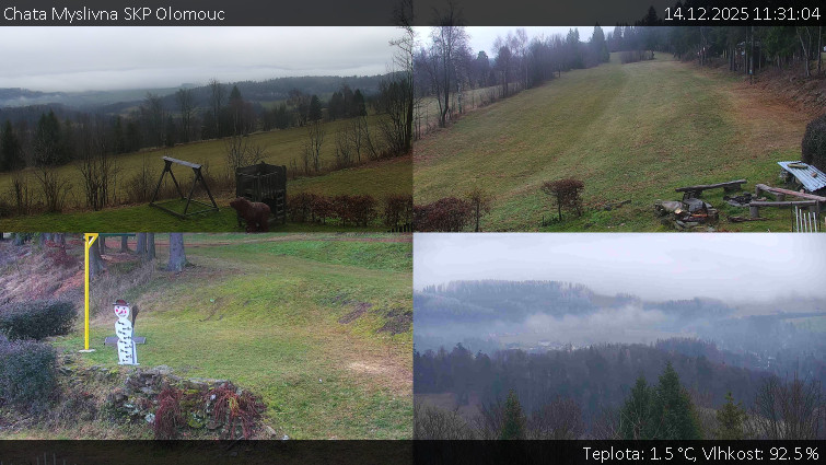 Chata Myslivna SKP Olomouc - Sdružený snímek okolí chaty Myslivna - 14.12.2025 v 11:31