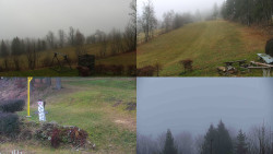 Sdružený snímek okolí chaty Myslivna