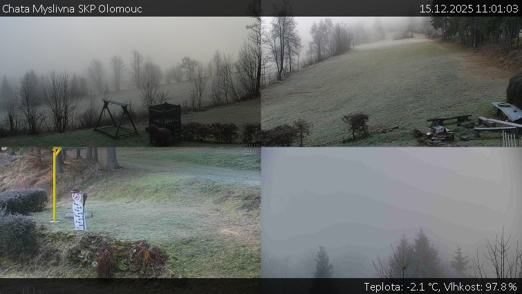 Chata Myslivna SKP Olomouc - Sdružený snímek okolí chaty Myslivna - 15.12.2025 v 11:01
