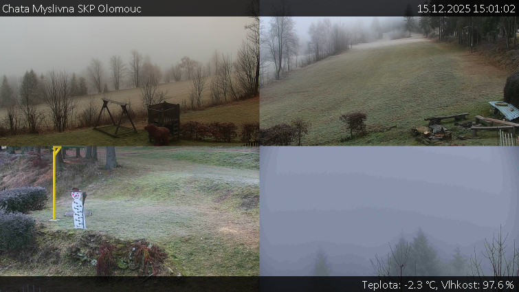 Chata Myslivna SKP Olomouc - Sdružený snímek okolí chaty Myslivna - 15.12.2025 v 15:01