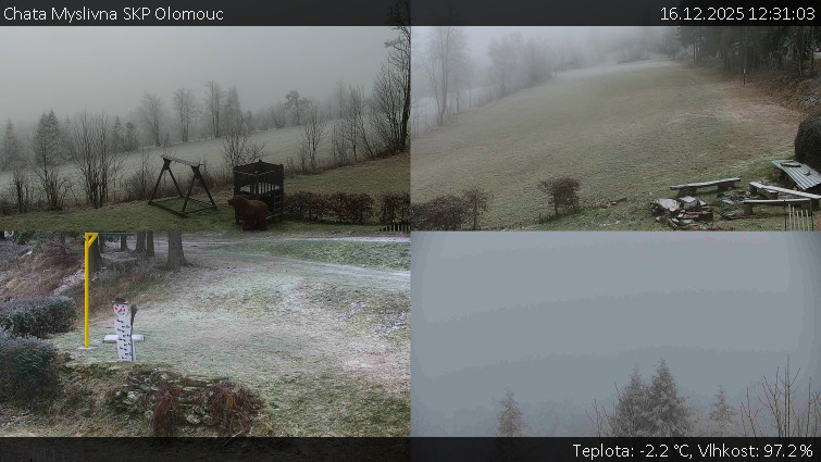 Chata Myslivna SKP Olomouc - Sdružený snímek okolí chaty Myslivna - 16.12.2025 v 12:31
