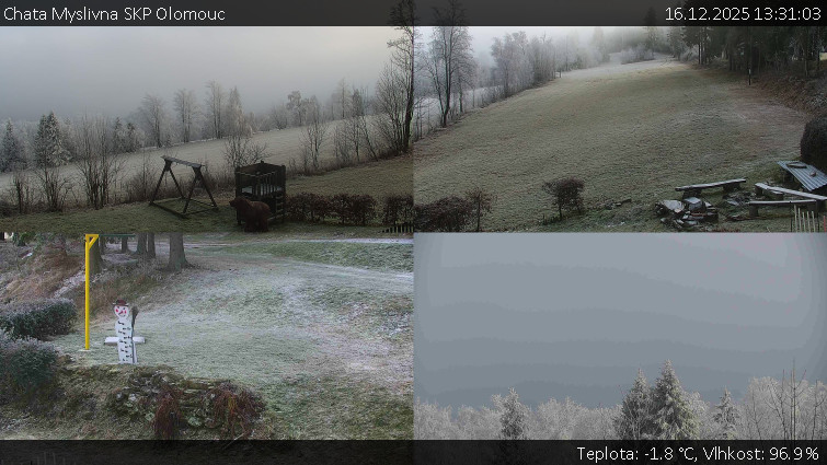 Chata Myslivna SKP Olomouc - Sdružený snímek okolí chaty Myslivna - 16.12.2025 v 13:31