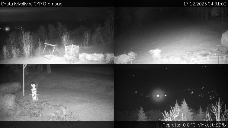 Chata Myslivna SKP Olomouc - Sdružený snímek okolí chaty Myslivna - 17.12.2025 v 04:31