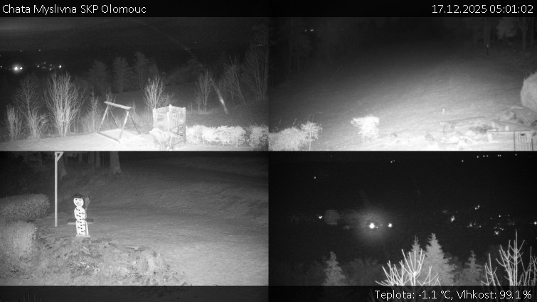 Chata Myslivna SKP Olomouc - Sdružený snímek okolí chaty Myslivna - 17.12.2025 v 05:01