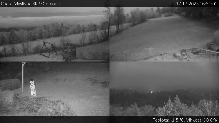 Chata Myslivna SKP Olomouc - Sdružený snímek okolí chaty Myslivna - 17.12.2025 v 16:31