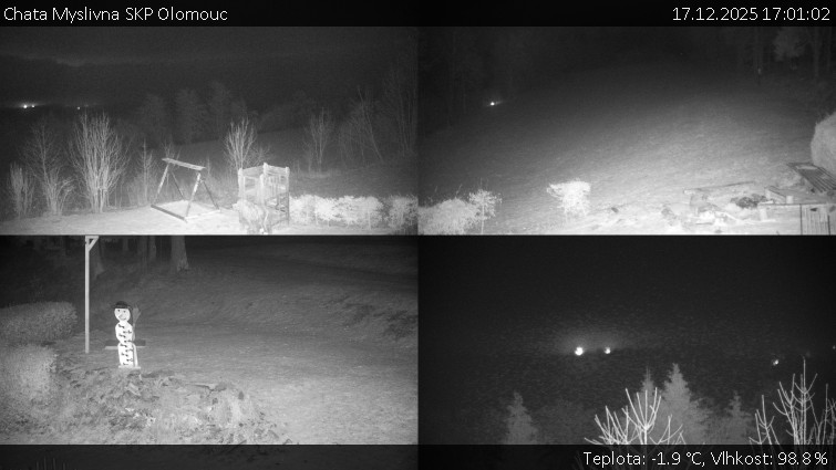 Chata Myslivna SKP Olomouc - Sdružený snímek okolí chaty Myslivna - 17.12.2025 v 17:01