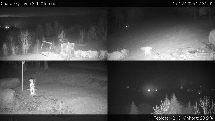 Chata Myslivna SKP Olomouc - Sdružený snímek okolí chaty Myslivna - 17.12.2025 v 17:31