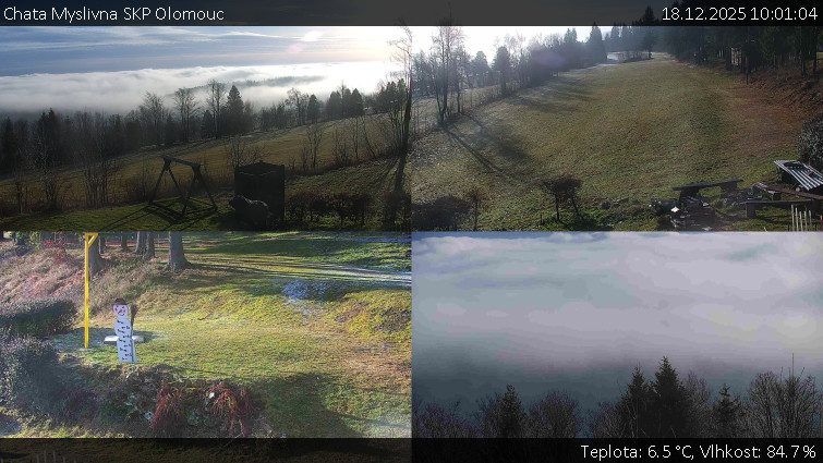 Chata Myslivna SKP Olomouc - Sdružený snímek okolí chaty Myslivna - 18.12.2025 v 10:01