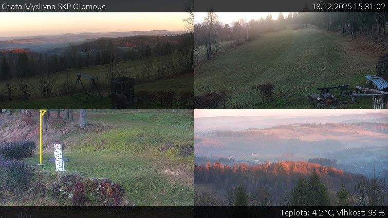 Chata Myslivna SKP Olomouc - Sdružený snímek okolí chaty Myslivna - 18.12.2025 v 15:31