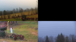 Sdružený snímek okolí chaty Myslivna