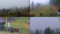 Sdružený snímek okolí chaty Myslivna