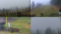 Sdružený snímek okolí chaty Myslivna