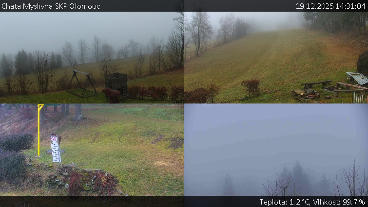Chata Myslivna SKP Olomouc - Sdružený snímek okolí chaty Myslivna - 19.12.2025 v 14:31