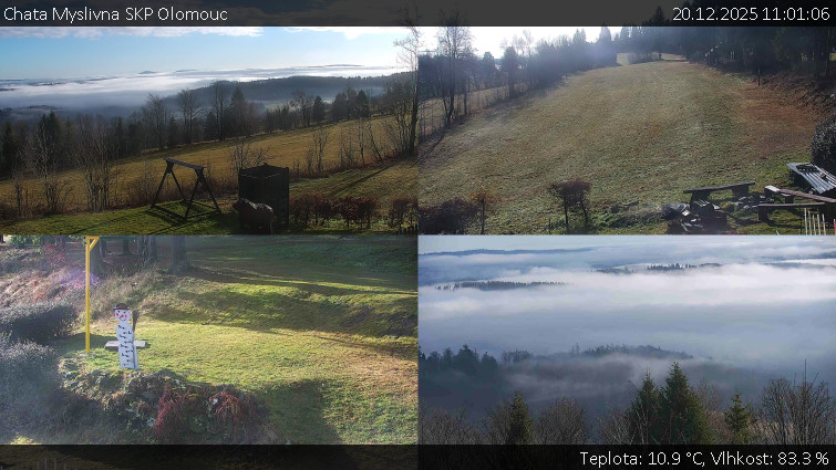 Chata Myslivna SKP Olomouc - Sdružený snímek okolí chaty Myslivna - 20.12.2025 v 11:01