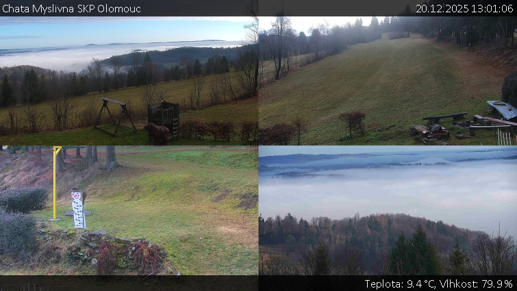 Chata Myslivna SKP Olomouc - Sdružený snímek okolí chaty Myslivna - 20.12.2025 v 13:01