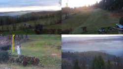 Sdružený snímek okolí chaty Myslivna