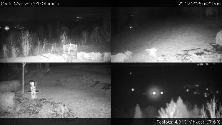 Chata Myslivna SKP Olomouc - Sdružený snímek okolí chaty Myslivna - 21.12.2025 v 04:01