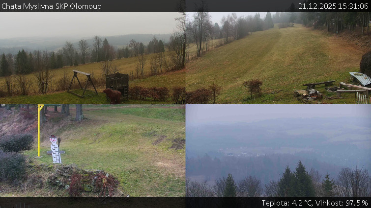 Chata Myslivna SKP Olomouc - Sdružený snímek okolí chaty Myslivna - 21.12.2025 v 15:31