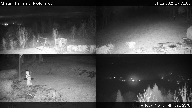 Chata Myslivna SKP Olomouc - Sdružený snímek okolí chaty Myslivna - 21.12.2025 v 17:31
