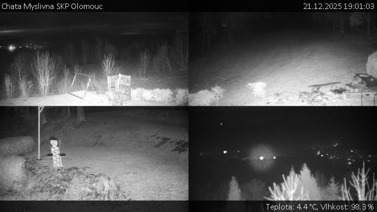 Chata Myslivna SKP Olomouc - Sdružený snímek okolí chaty Myslivna - 21.12.2025 v 19:01