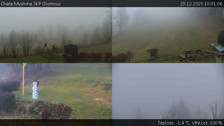 Chata Myslivna SKP Olomouc - Sdružený snímek okolí chaty Myslivna - 23.12.2025 v 10:01