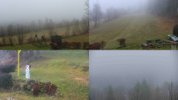 Sdružený snímek okolí chaty Myslivna