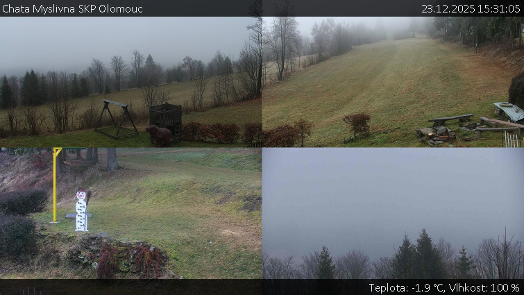 Chata Myslivna SKP Olomouc - Sdružený snímek okolí chaty Myslivna - 23.12.2025 v 15:31