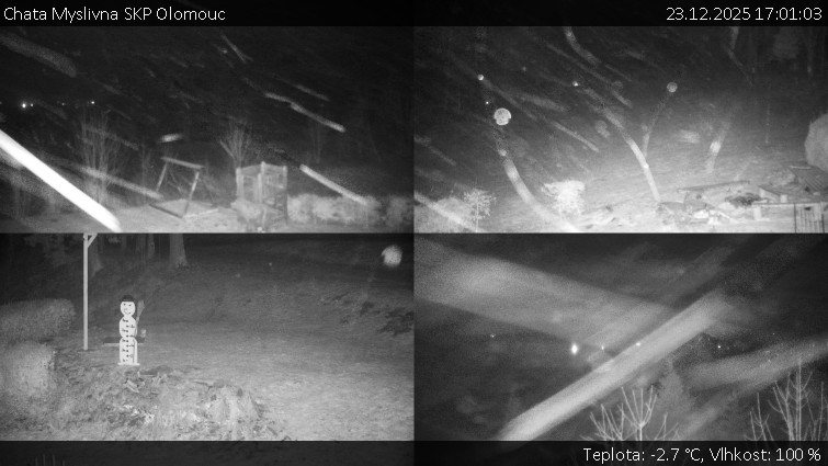 Chata Myslivna SKP Olomouc - Sdružený snímek okolí chaty Myslivna - 23.12.2025 v 17:01