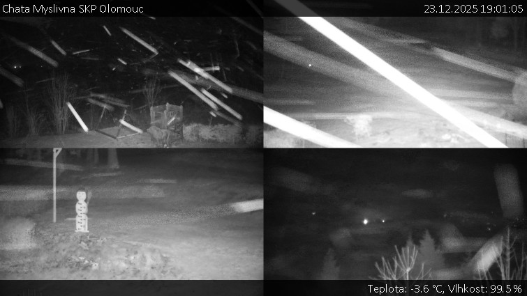 Chata Myslivna SKP Olomouc - Sdružený snímek okolí chaty Myslivna - 23.12.2025 v 19:01