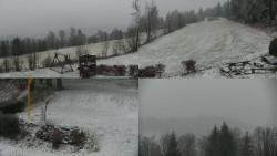 Sdružený snímek okolí chaty Myslivna