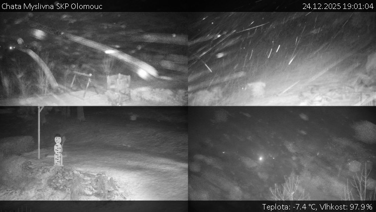 Chata Myslivna SKP Olomouc - Sdružený snímek okolí chaty Myslivna - 24.12.2025 v 19:01