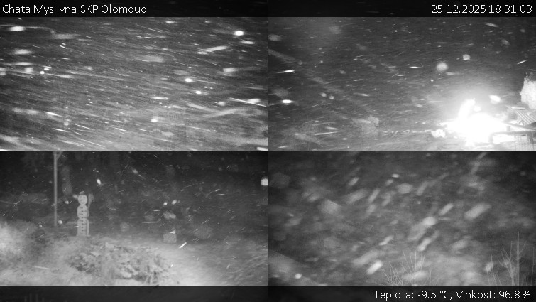 Chata Myslivna SKP Olomouc - Sdružený snímek okolí chaty Myslivna - 25.12.2025 v 18:31