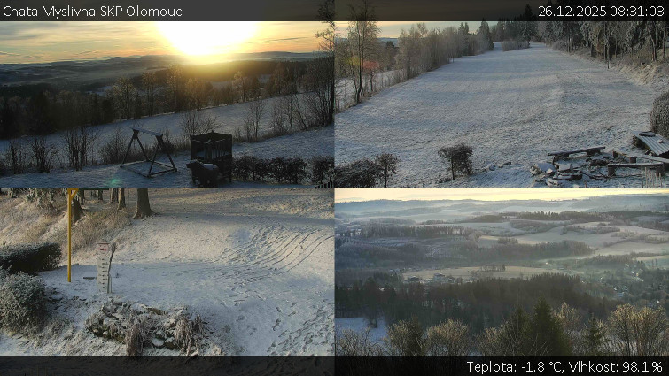 Chata Myslivna SKP Olomouc - Sdružený snímek okolí chaty Myslivna - 26.12.2025 v 08:31