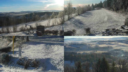 Sdružený snímek okolí chaty Myslivna