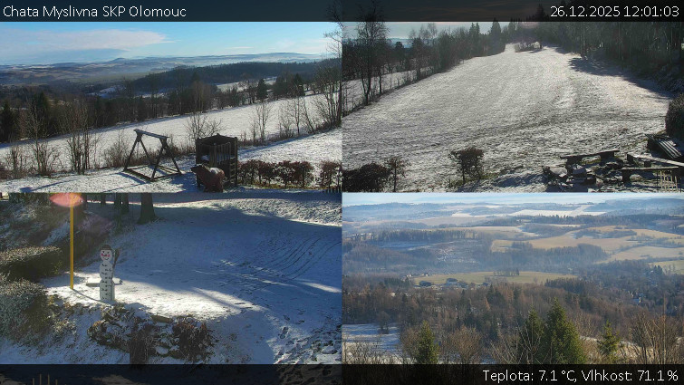Chata Myslivna SKP Olomouc - Sdružený snímek okolí chaty Myslivna - 26.12.2025 v 12:01