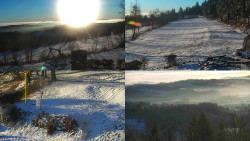 Sdružený snímek okolí chaty Myslivna