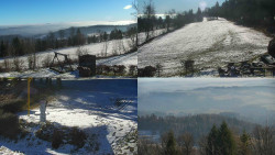 Sdružený snímek okolí chaty Myslivna