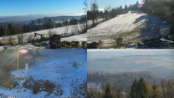 Sdružený snímek okolí chaty Myslivna