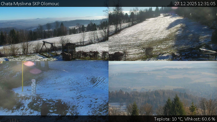 Chata Myslivna SKP Olomouc - Sdružený snímek okolí chaty Myslivna - 27.12.2025 v 12:31