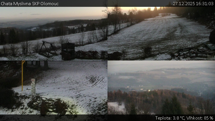Chata Myslivna SKP Olomouc - Sdružený snímek okolí chaty Myslivna - 27.12.2025 v 16:31