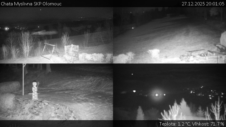 Chata Myslivna SKP Olomouc - Sdružený snímek okolí chaty Myslivna - 27.12.2025 v 20:01