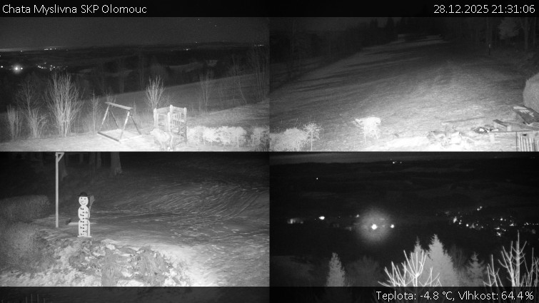 Chata Myslivna SKP Olomouc - Sdružený snímek okolí chaty Myslivna - 28.12.2025 v 21:31