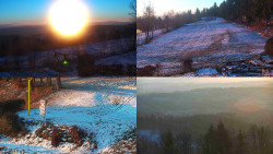 Sdružený snímek okolí chaty Myslivna