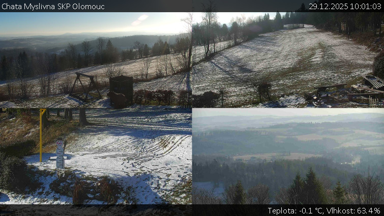 Chata Myslivna SKP Olomouc - Sdružený snímek okolí chaty Myslivna - 29.12.2025 v 10:01