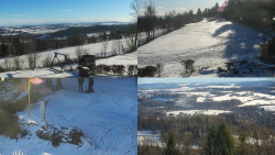 Sdružený snímek okolí chaty Myslivna