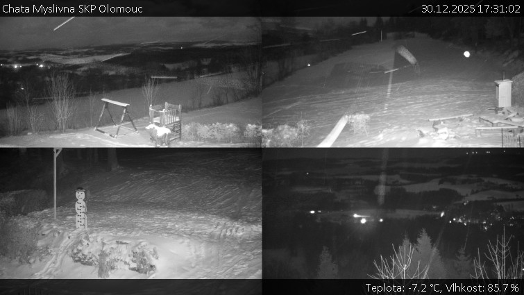 Chata Myslivna SKP Olomouc - Sdružený snímek okolí chaty Myslivna - 30.12.2025 v 17:31
