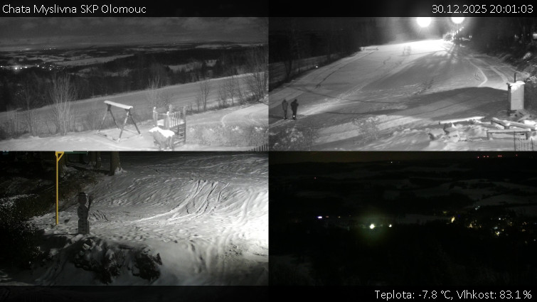 Chata Myslivna SKP Olomouc - Sdružený snímek okolí chaty Myslivna - 30.12.2025 v 20:01