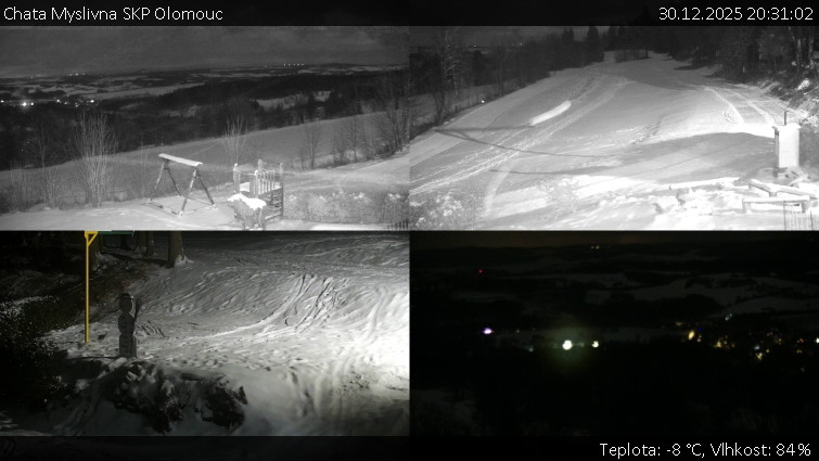Chata Myslivna SKP Olomouc - Sdružený snímek okolí chaty Myslivna - 30.12.2025 v 20:31